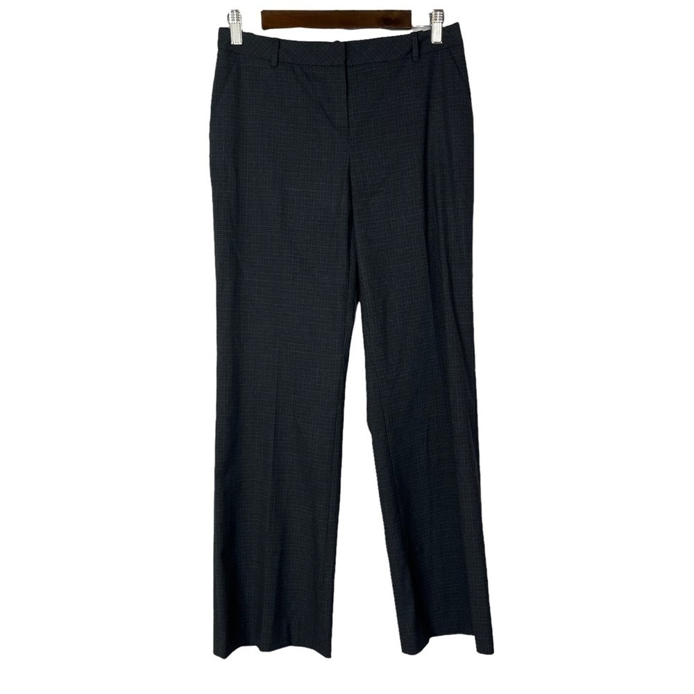 Halogen Petite Gray Micro Plaid Taylor Fit Bootcut Dress Pants 4P‎